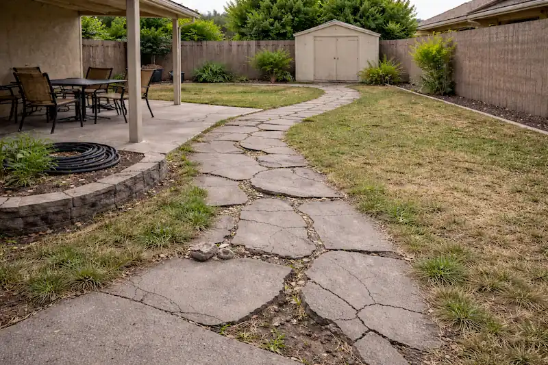 Paver Installation before remodel