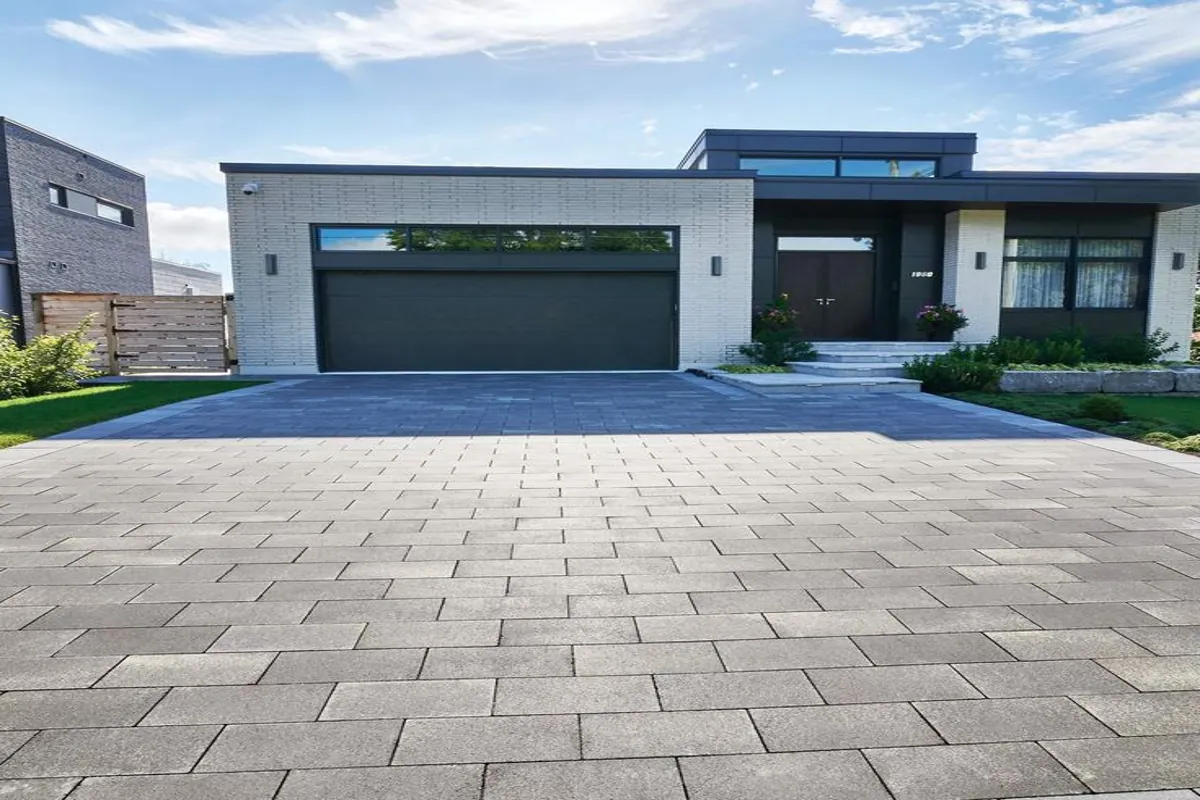 Modern home exterior remodel with updated facade and landscaping