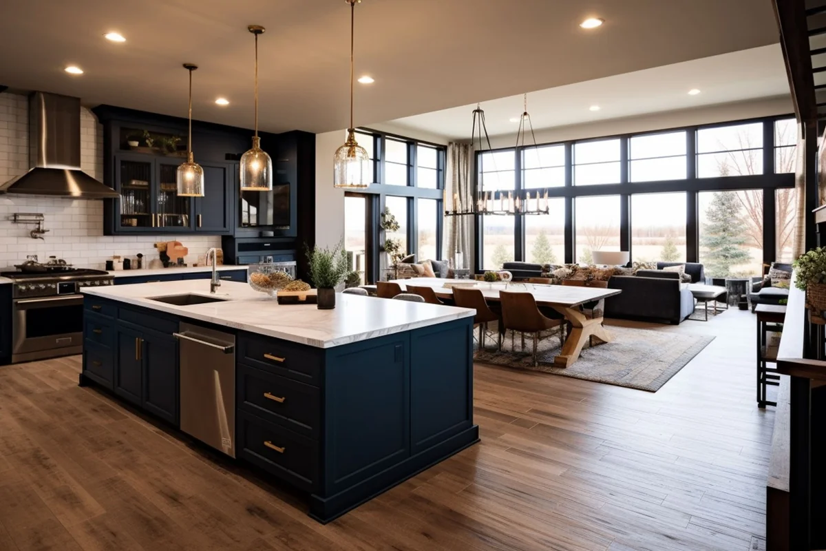 Bright kitchen remodel with custom cabinets and countertops